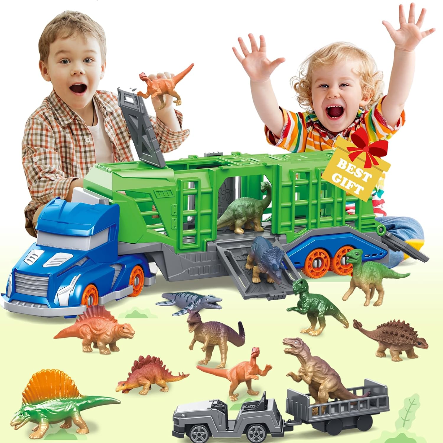 Kids Toys Under 1 Year - 공룡 동물 운송 차량 장난감 세트에는