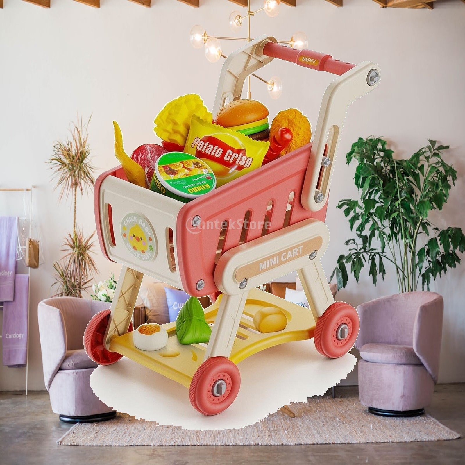 Kids Toys Shop - 장난감 쇼핑 카트와 음식, 상상력을 자극하는