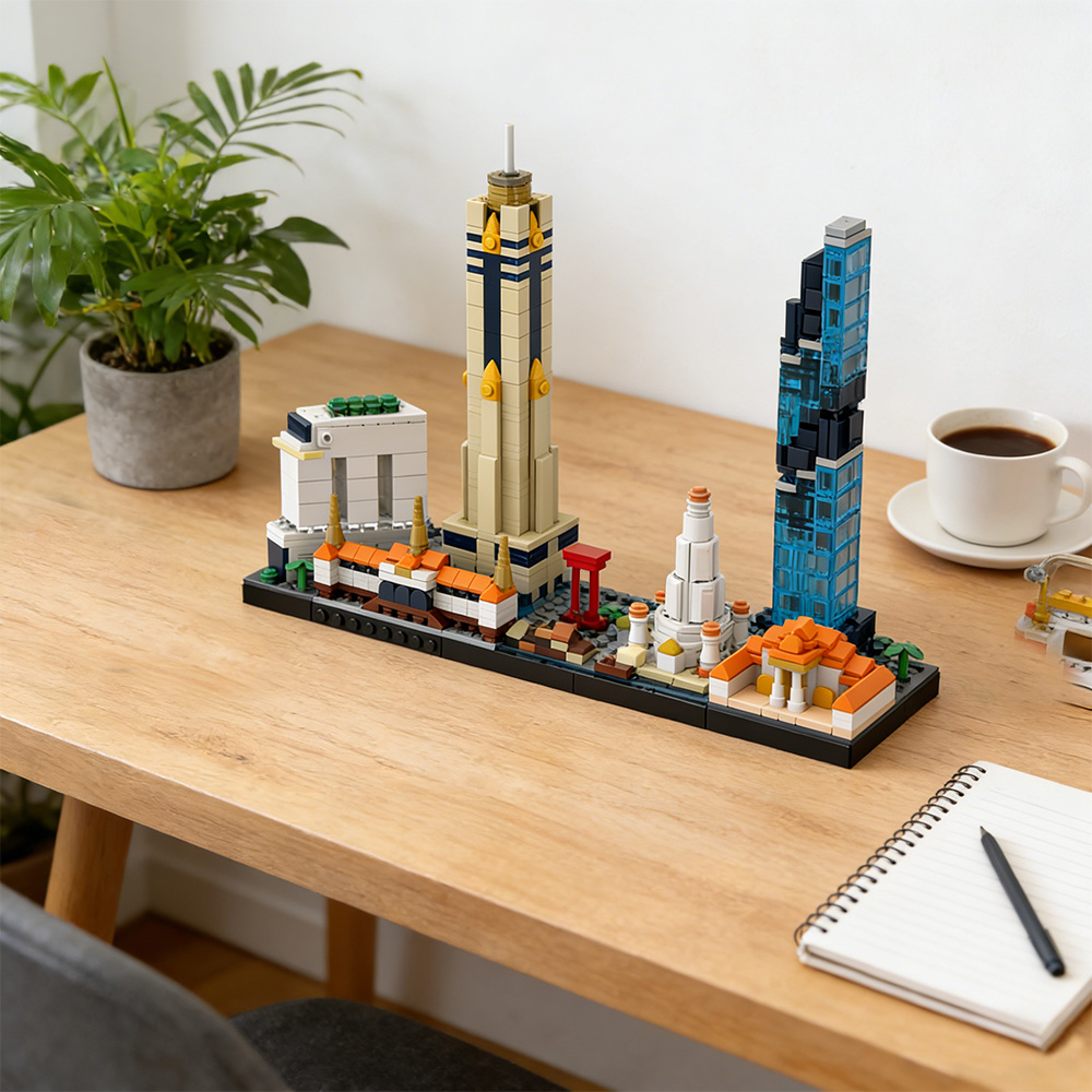 Kids Toys Bangkok - MOC 방콕 스카이라인 빌딩 블록 모델