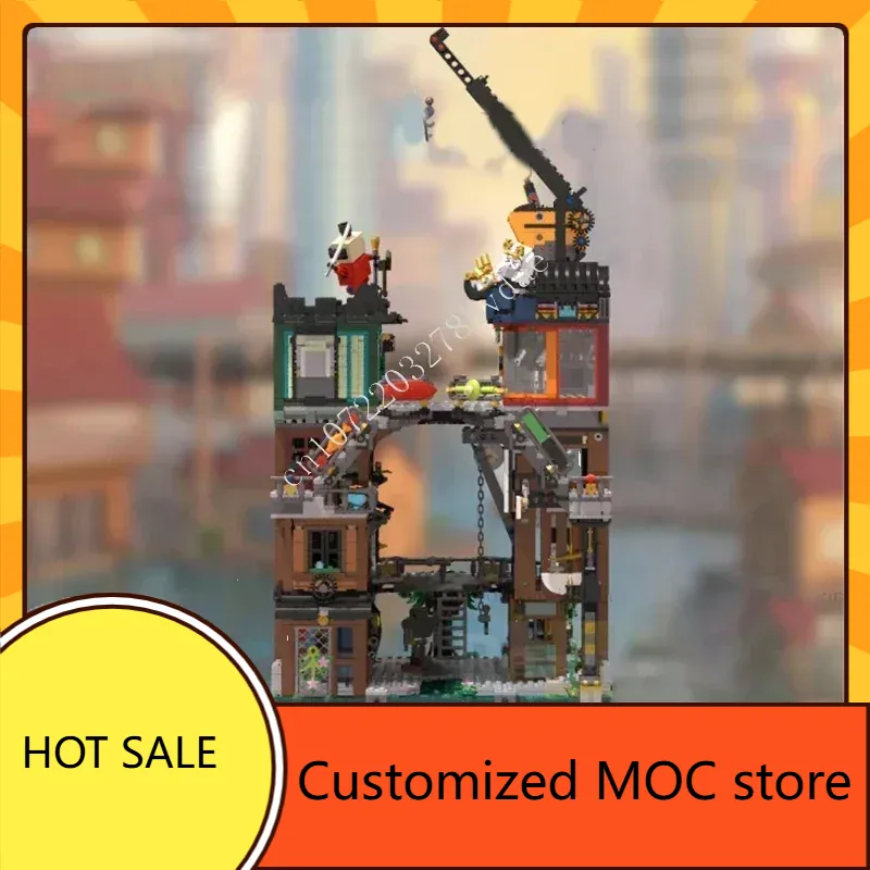 Kids Toys Shop - 3014PCS (재)작업(한)된 제품 MOC 스트리트뷰 시티