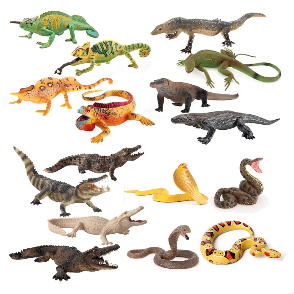 Kids Toys Under 1 Year - 플라스틱 카멜레온 모델 장난감 이구아나 악어