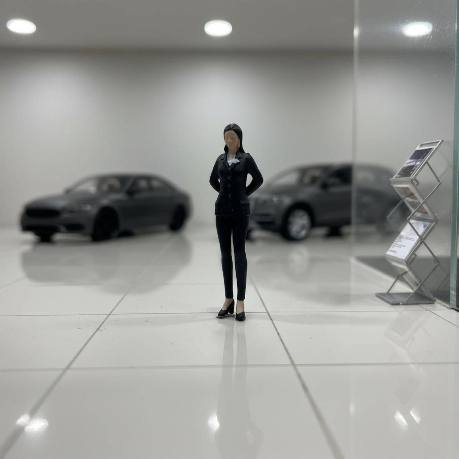 Kids Toys Shop - 1/64 스케일 판매원 피규어 미니어처 여성