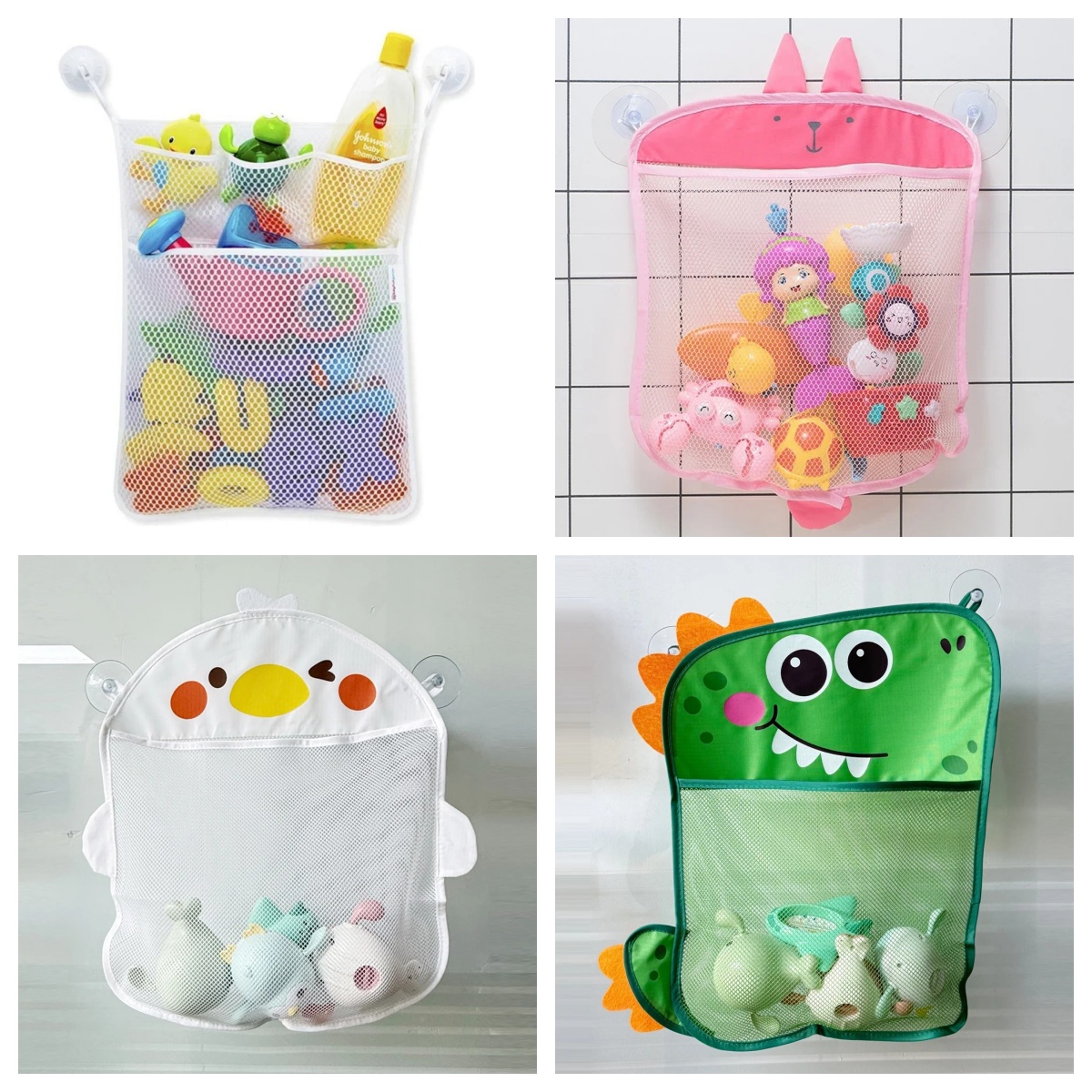 Kids Toys Basket - 아기 욕실 메쉬 가방 만화 동물