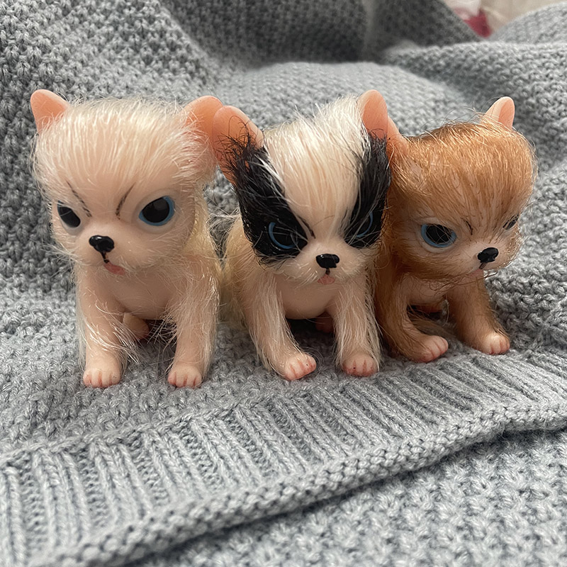 Kids Toys Dog - 5인치 전신 실리콘 귀여운 미니 동물