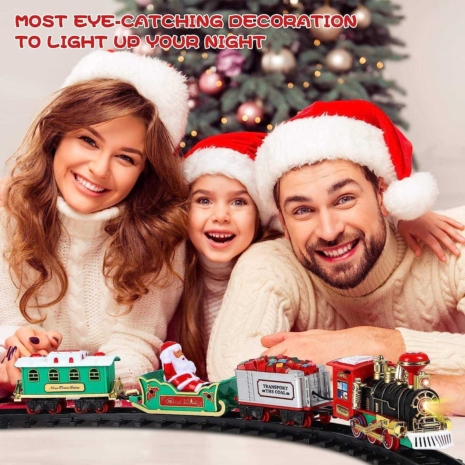 크리스마스 전기 기차 세트 (조명 포함), 기차 객차, - Kids Toys Xmas 리뷰 및 가격