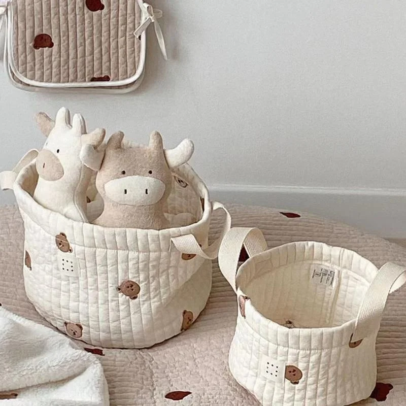 귀여운 곰 자수 기저귀 가방 기저귀 정리함 면 엄마 가 - Kids Toys Basket 리뷰 및 가격