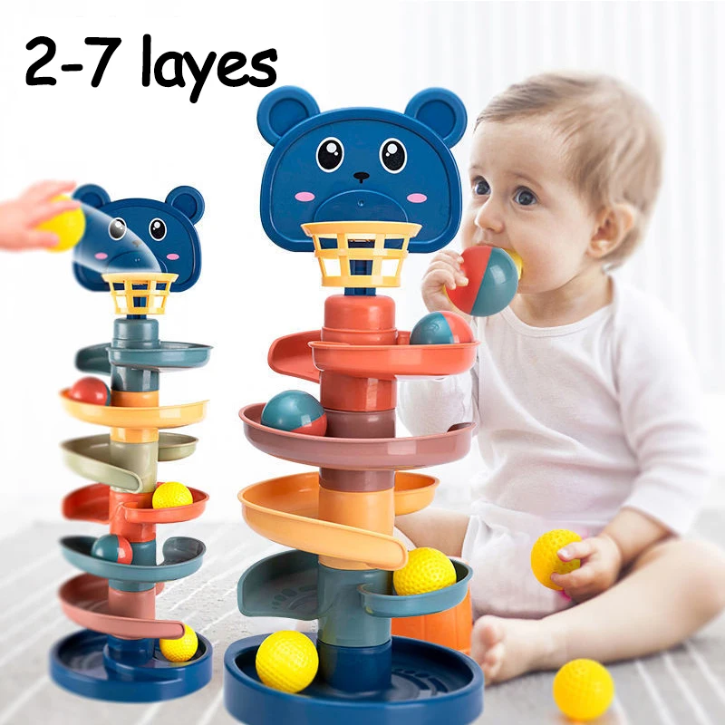 2-7 레이어 트랙 롤링 볼 파일 타워 아기를위한 조기 - Kids Toys 2 Year Old 리뷰 및 가격