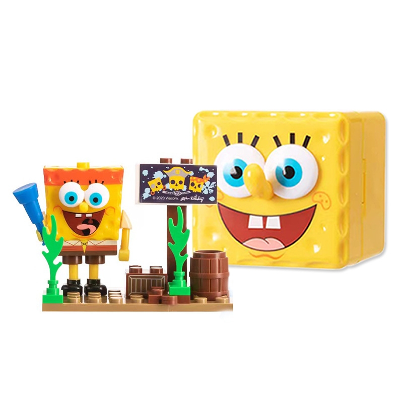 6개/세트 스폰지밥 럭키 서프라이즈 랜덤박스 피규어 정 - Kids Toys Lego 리뷰 및 가격