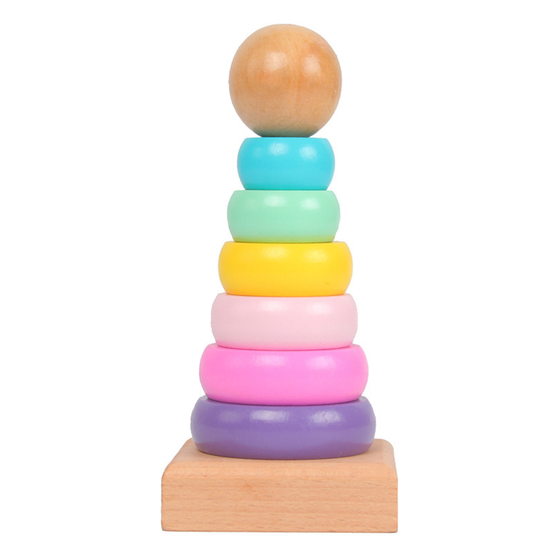 어린이 레인보우 타워 페럴 나무 장난감 스태킹 서클 아 - Kids Toys 2 Year Old 리뷰 및 가격