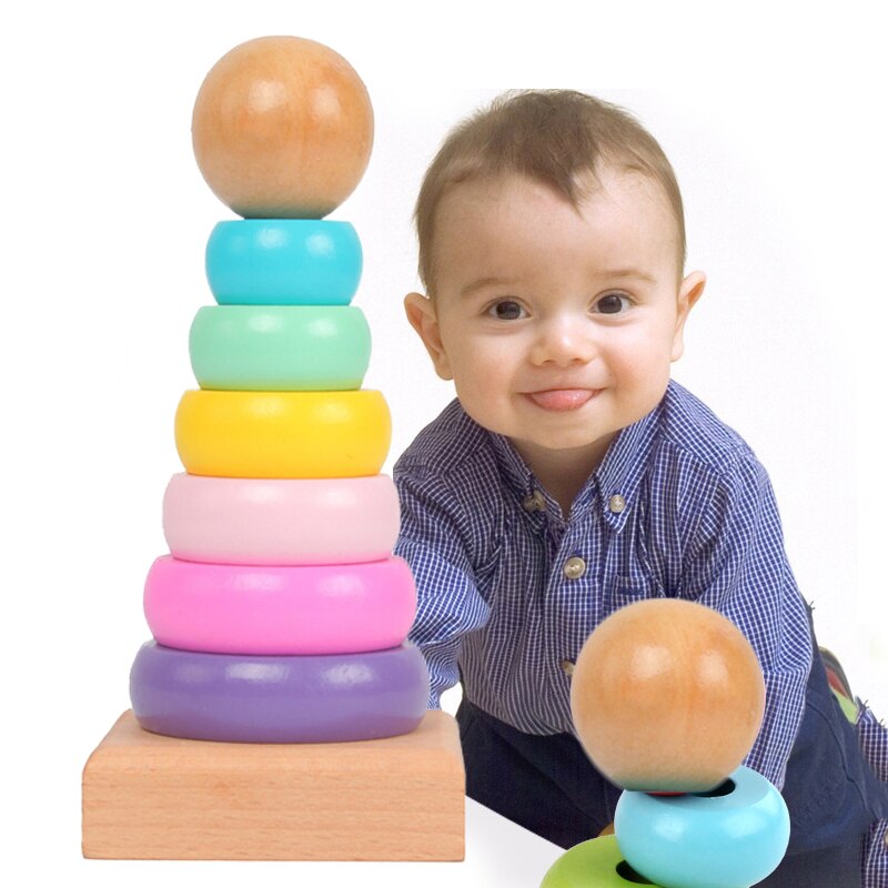 어린이 레인보우 타워 페럴 나무 장난감 스태킹 서클 아 - Kids Toys 2 Year Old 리뷰 및 가격