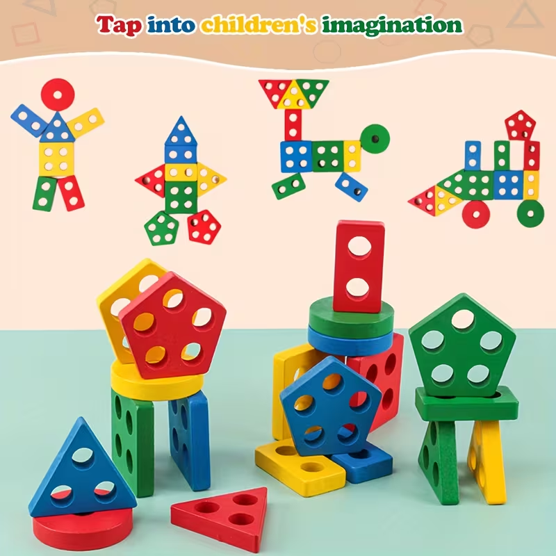 몬테소리 나무 게임 아기 장난감 퍼즐 기하학 교육 게임 - Kids Toys 2 Year Old 리뷰 및 가격