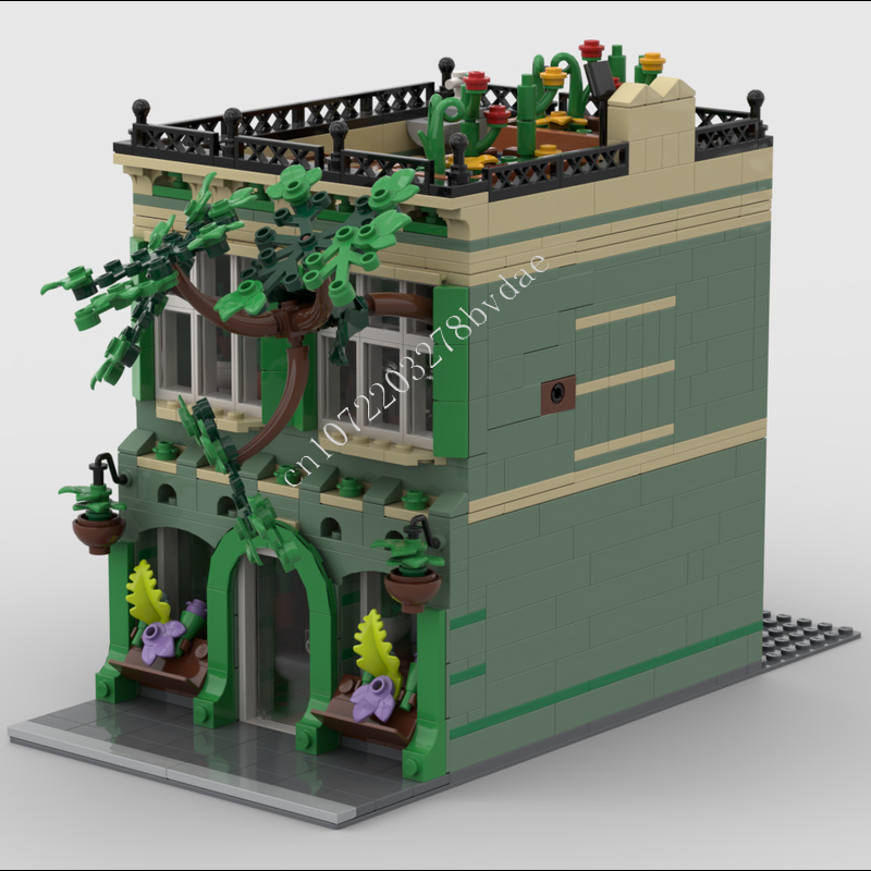 1098PCS 식물 가게 MOC 스트리트뷰 퍼즐 세트  - Kids Toys Shop 리뷰 및 가격