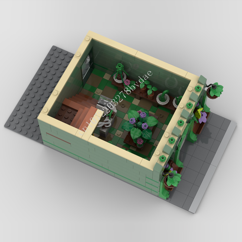 1098PCS 식물 가게 MOC 스트리트뷰 퍼즐 세트  - Kids Toys Shop 리뷰 및 가격