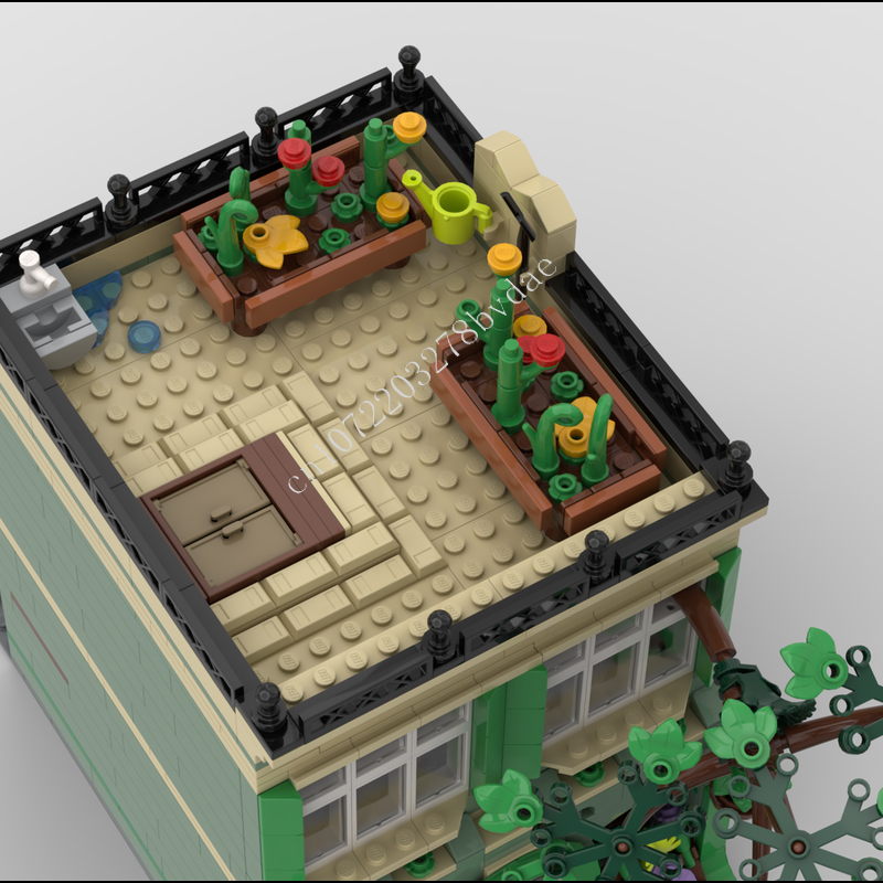 1098PCS 식물 가게 MOC 스트리트뷰 퍼즐 세트  - Kids Toys Shop 리뷰 및 가격