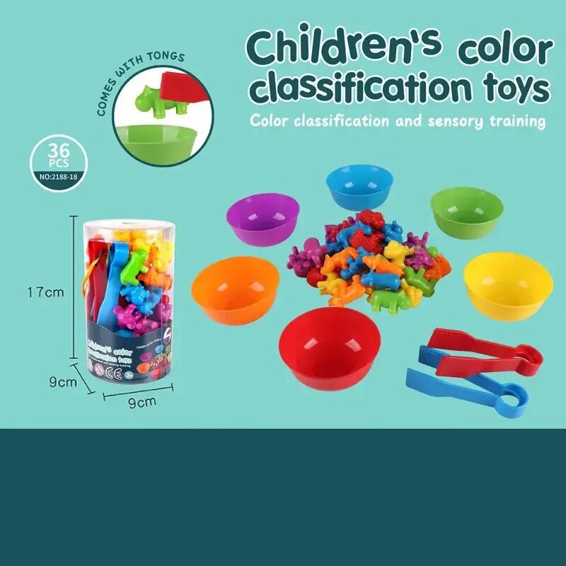 무지개 색깔 동물 차량 계산 놀이 조기 교육 장난감 동 - Kids Toys 2 Year Old 리뷰 및 가격