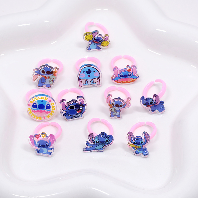 스티치 아크릴 반지 10/20pcs 카와이 리로 스티치 - Kids Toys Return Gift 리뷰 및 가격