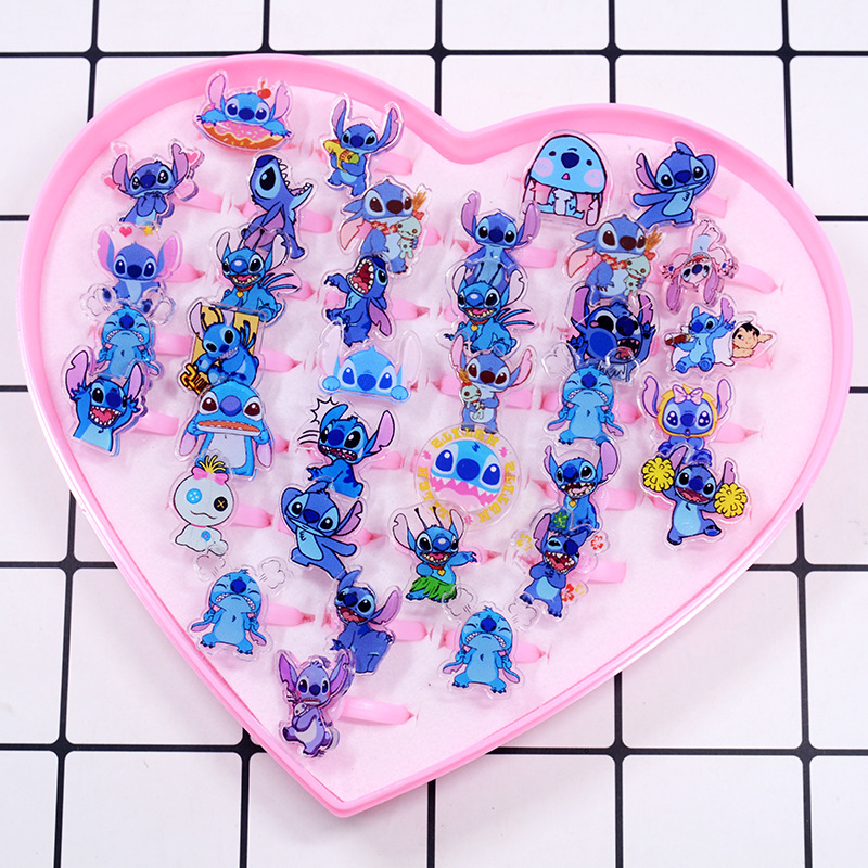 스티치 아크릴 반지 10/20pcs 카와이 리로 스티치 - Kids Toys Return Gift 리뷰 및 가격