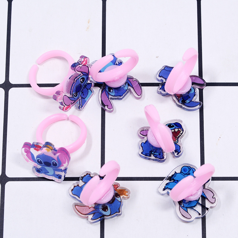스티치 아크릴 반지 10/20pcs 카와이 리로 스티치 - Kids Toys Return Gift 리뷰 및 가격