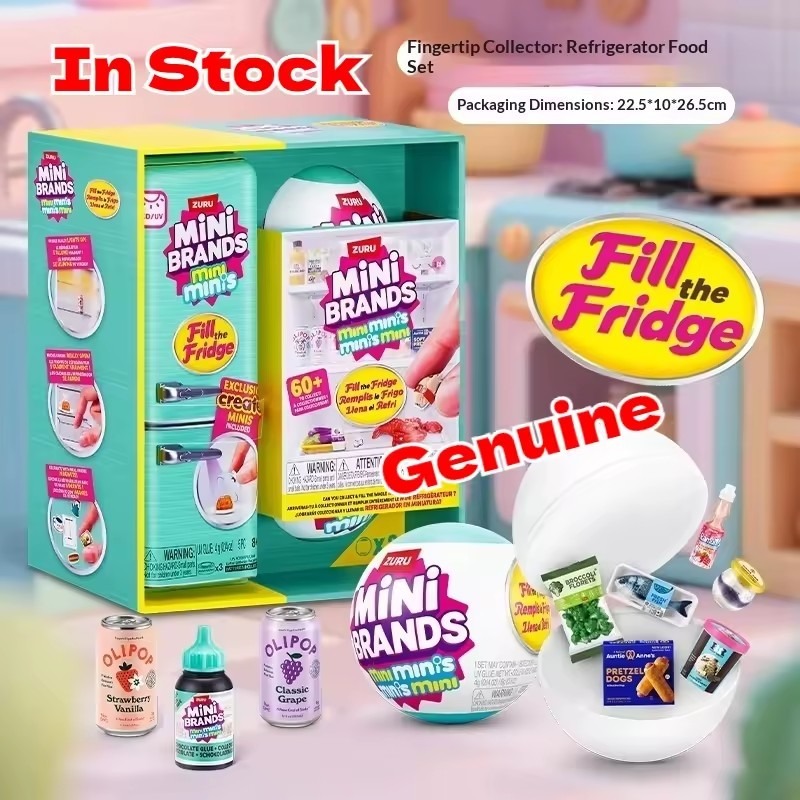 오리지널 필 더 프리지 미니 냉장고 세트 미니 브랜드  - Kids Toys Brands 리뷰 및 가격
