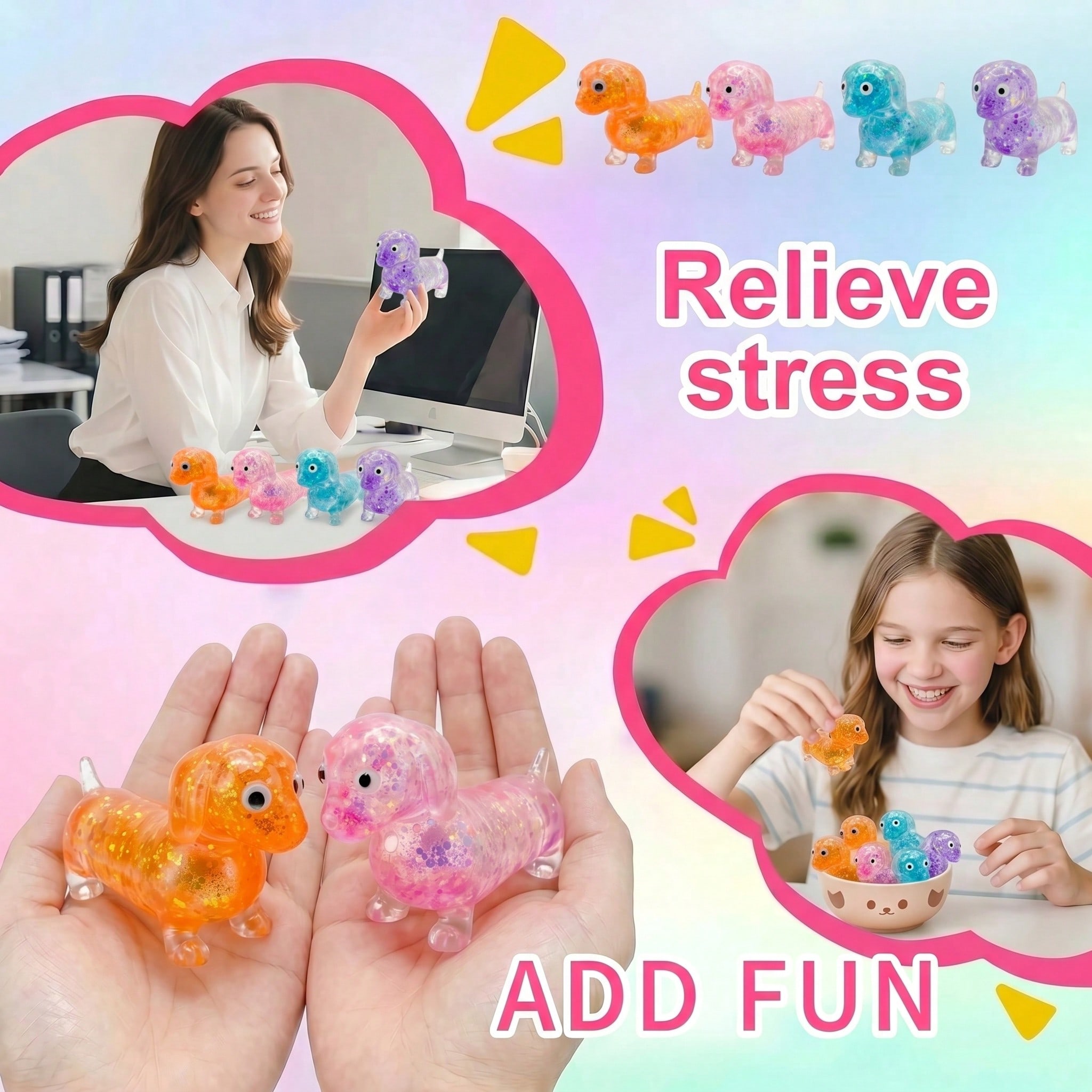 1개입 투명 컬러풀 닥스훈트 스퀴즈 장난감, 소시지 강 - Kids Toys Dog 리뷰 및 가격