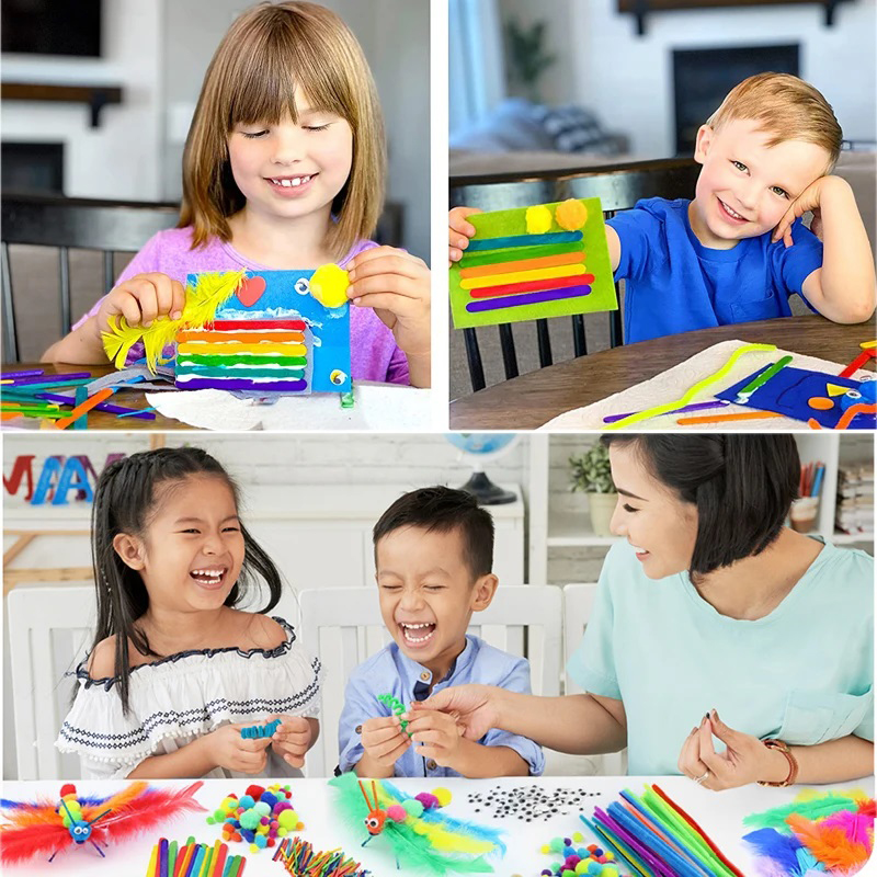 1000pcs 어린이 공예 미술 용품 ​​키트 파이프  - Kid Toys And Craft 리뷰 및 가격