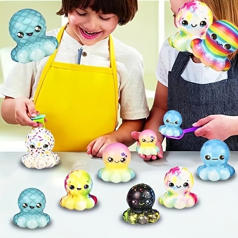 6/12개입 문어 모양 스퀴시 장난감, 부드러운 스트레 - Kids Toys Basket 리뷰 및 가격